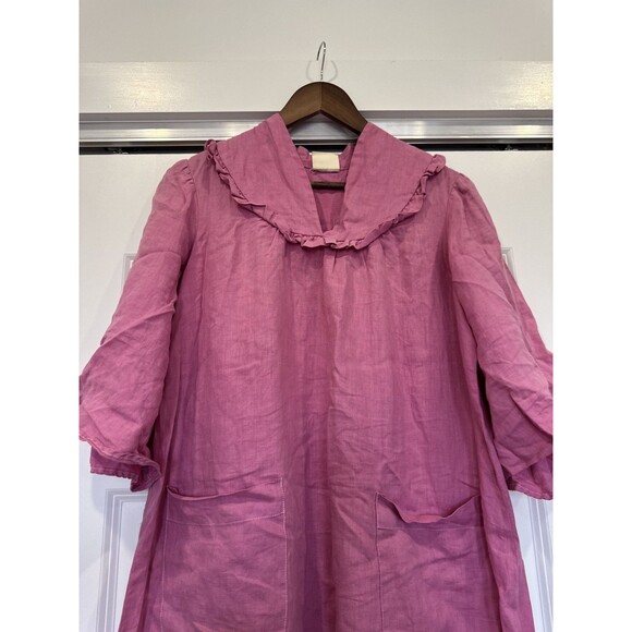 Pink Ruffled Maxi Dress - Picture 3 of 10